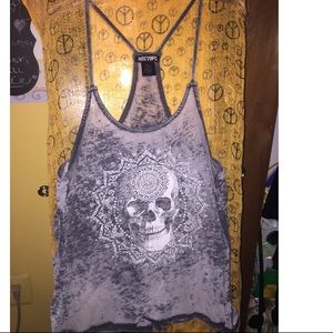 Mandala skull cute tank top from Hot Topic